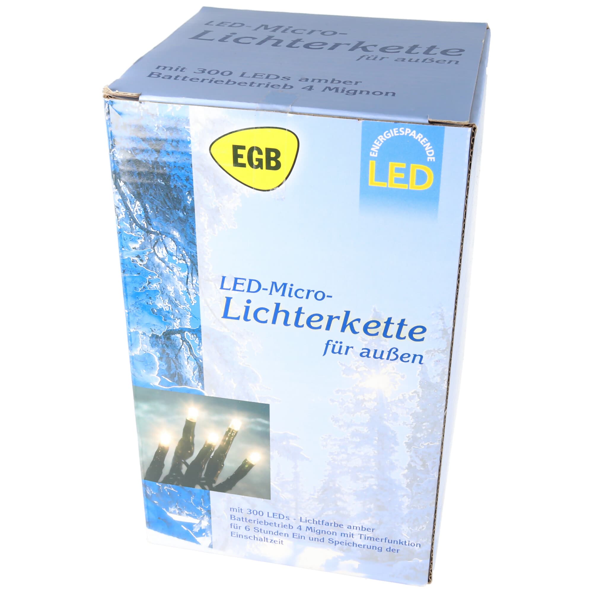 EGB LED mini guirlandes 300 flg. Fonctionnement sur piles avec minuteur