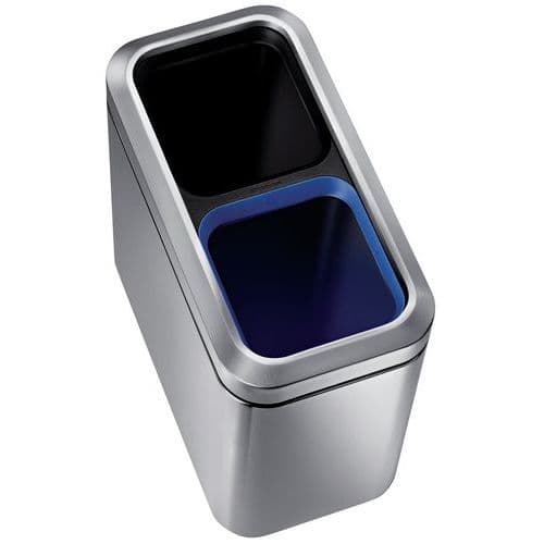 Poubelle Sim Open Recycler 20l Inox Mat