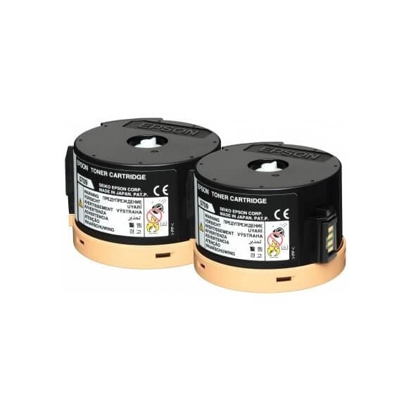 Epson Pack 2 toners noir (2 x 2500p.) WorkForce série AL-M20 d'origine - 5000 pages - C13S050710